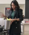 Return to Office Janel Parrish Black Blazer Front