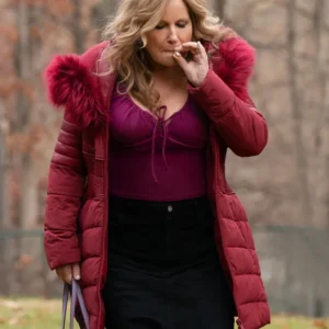 Riff Raf Jennifer Coolidge Red Puffer Jacket