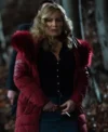 Riff Raf Jennifer Coolidge Red Puffer Jacket Fornt