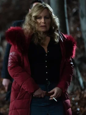 Riff Raf Jennifer Coolidge Red Puffer Jacket Fornt