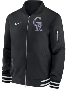 Rockies Black Bomber Zipper Jacket