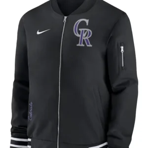 Rockies Black Bomber Zipper Jacket