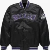 Rockies Black Starter Bomber Jacket