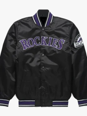 Rockies Black Starter Bomber Jacket