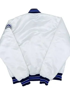 Rockies White Full Snap Bomber Jacket 1