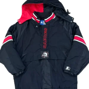 Sabres Black Starter Hooded Jacket