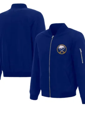 Sabres Blue Bomber Zipper Jacket
