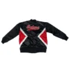 Sabres Starter Black Satin Bomber Jacket Back