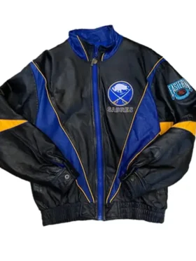 Sabres Vintage Leather Bomber Jacket