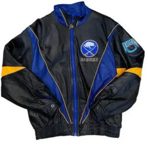 Sabres Vintage Leather Bomber Jacket