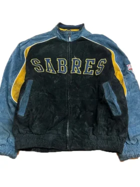Sabres Vintage Suede Leather Jacket