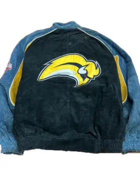 Sabres Vintage Suede Leather Jacket Back
