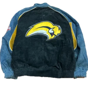 Sabres Vintage Suede Leather Jacket Back