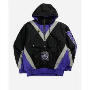 Sacramento Kings Black Starter Pull Over Hooded Jacket