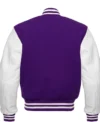 Sacramento Kings Purple And White Wool Varsity Jacket Back