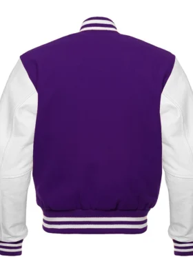 Sacramento Kings Purple And White Wool Varsity Jacket Back