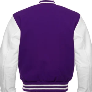 Sacramento Kings Purple And White Wool Varsity Jacket Back