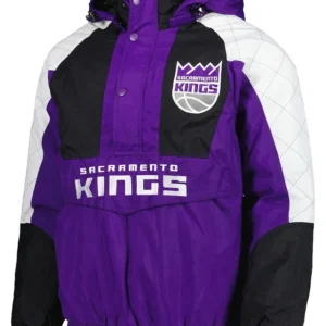 Sacramento Kings Vintage Bomber Starter Hooded Jacket