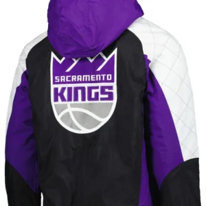 Sacramento Kings Vintage Bomber Starter Hooded Jacket Back