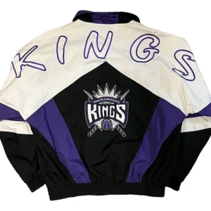 Sacramento Kings Vintage Zipper Bomber Jacket Back