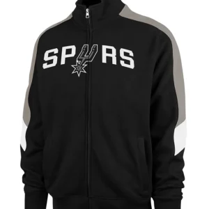 San Antonio Spurs Black Track Bomber Jacket