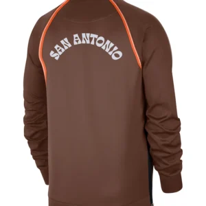 San Antonio Spurs Brown Varsity Wool Jacket Back