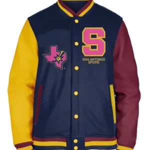 San Antonio Spurs Letterman Full Snap Varsity Jacket