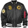 San Diego Padres Black Ma 1 Bomber Jacket