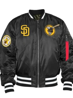 San Diego Padres Black Ma 1 Bomber Jacket