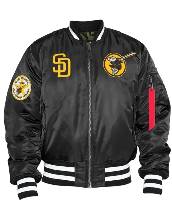 San Diego Padres Black Ma 1 Bomber Jacket