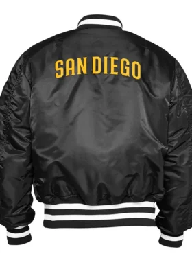 San Diego Padres Black Ma 1 Bomber Jacket Back