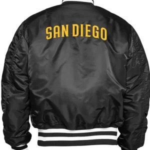 San Diego Padres Black Ma 1 Bomber Jacket Back