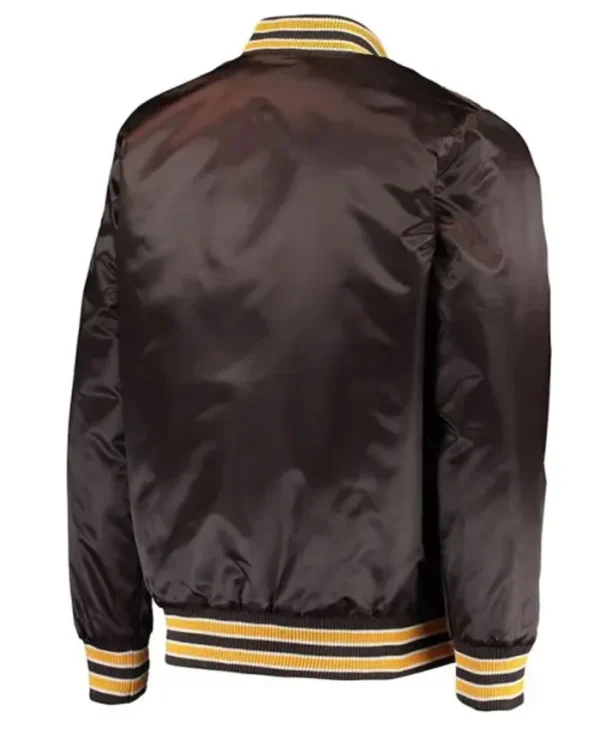 San Diego Padres Brown Full Snap Jacket Back
