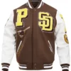 San Diego Padres Letterman Wool Varsity Jacket