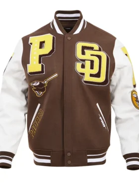 San Diego Padres Letterman Wool Varsity Jacket
