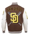 San Diego Padres Letterman Wool Varsity Jacket Back