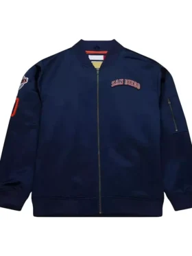 San Diego Padres Navy Blue Zipper Bomber Jacket