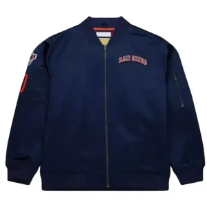 San Diego Padres Navy Blue Zipper Bomber Jacket
