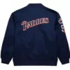 San Diego Padres Navy Blue Zipper Bomber Jacket Back