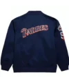 San Diego Padres Navy Blue Zipper Bomber Jacket Back