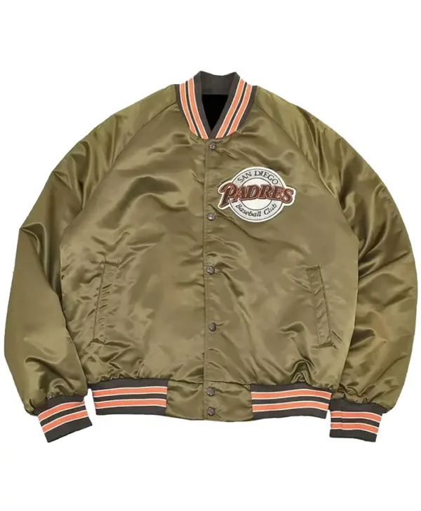San Diego Padres Vintage Full Snap Bomber Jacket