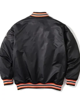 San Francisco Giants Black Full Snap Bomber Jacket Back