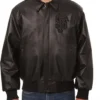 San Francisco Giants Black Leather Bomber Jacket