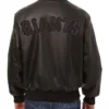 San Francisco Giants Black Leather Bomber Jacket Back