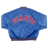 San Francisco Giants Navy Blue Vintage Bomber Jacket Back