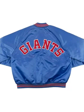 San Francisco Giants Navy Blue Vintage Bomber Jacket Back