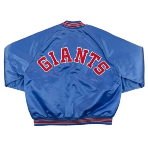 San Francisco Giants Navy Blue Vintage Bomber Jacket Back
