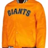 San Francisco Giants Orange Starter Full Snap Bomber Jacket