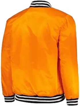 San Francisco Giants Orange Starter Full Snap Bomber Jacket Back