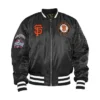 San Francisco Giants Satin Zipper Black Ma 1 Bomber Jacket